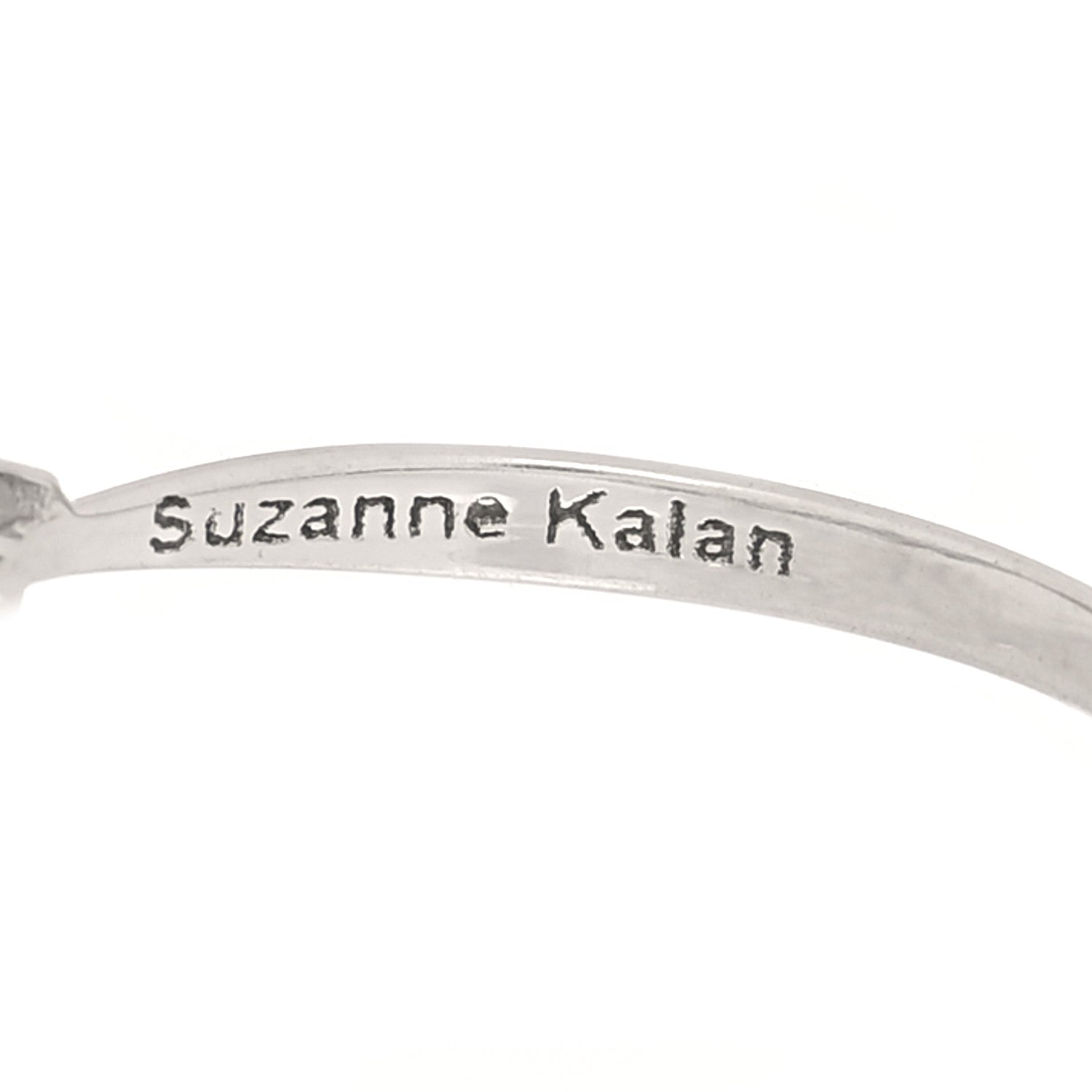Suzanne Kalan 18K White Gold Diamond Baguette Fireworks Ring 54 6.75 4 of 4