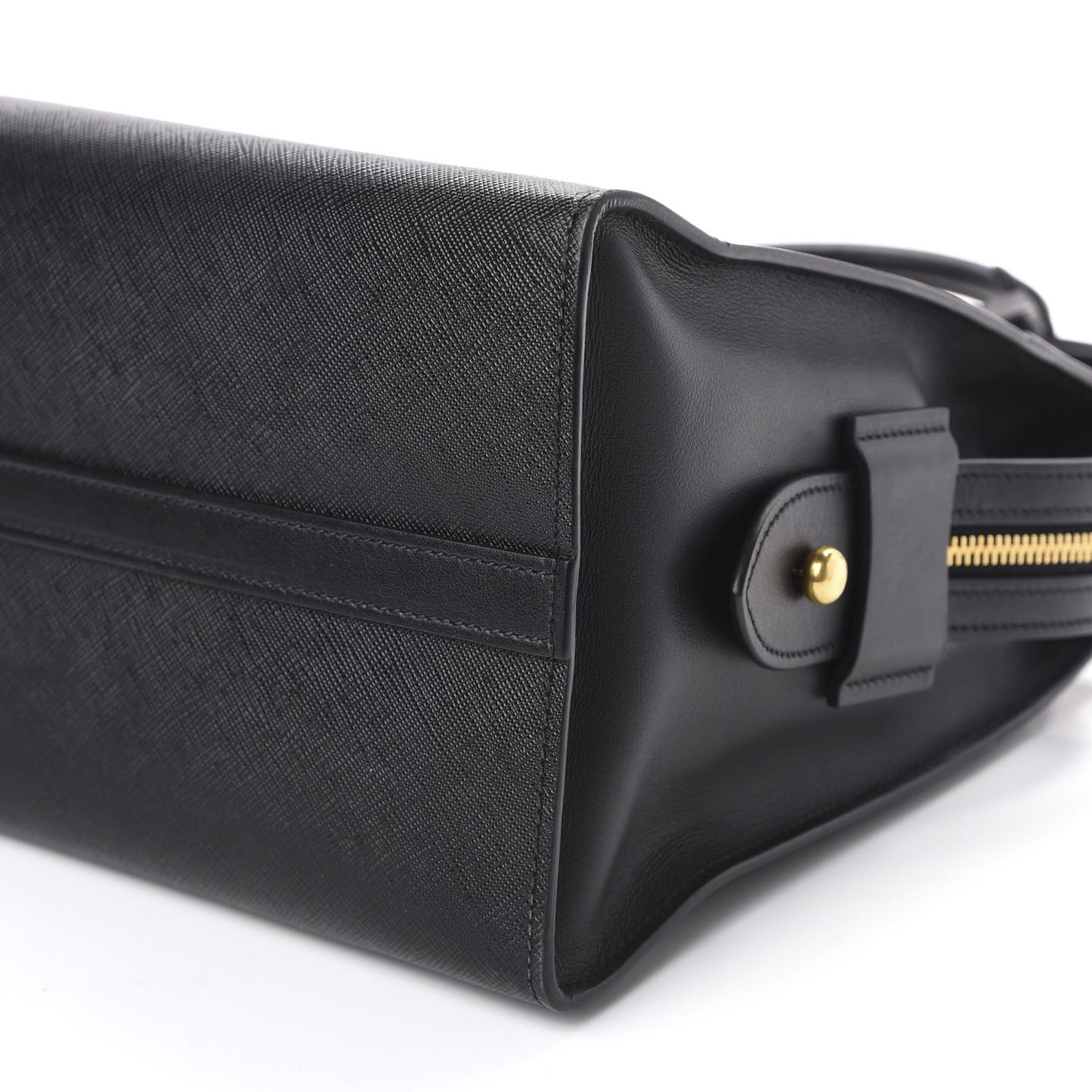 Saffiano City Calfskin Medium Esplanade Tote Black