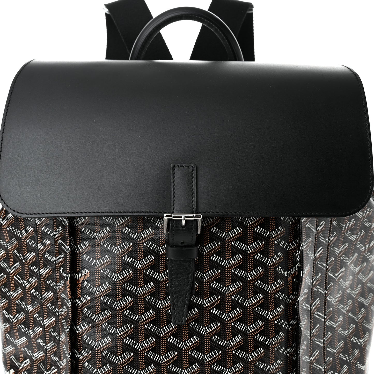 Goyardine Calfskin Alpin MM Backpack Black