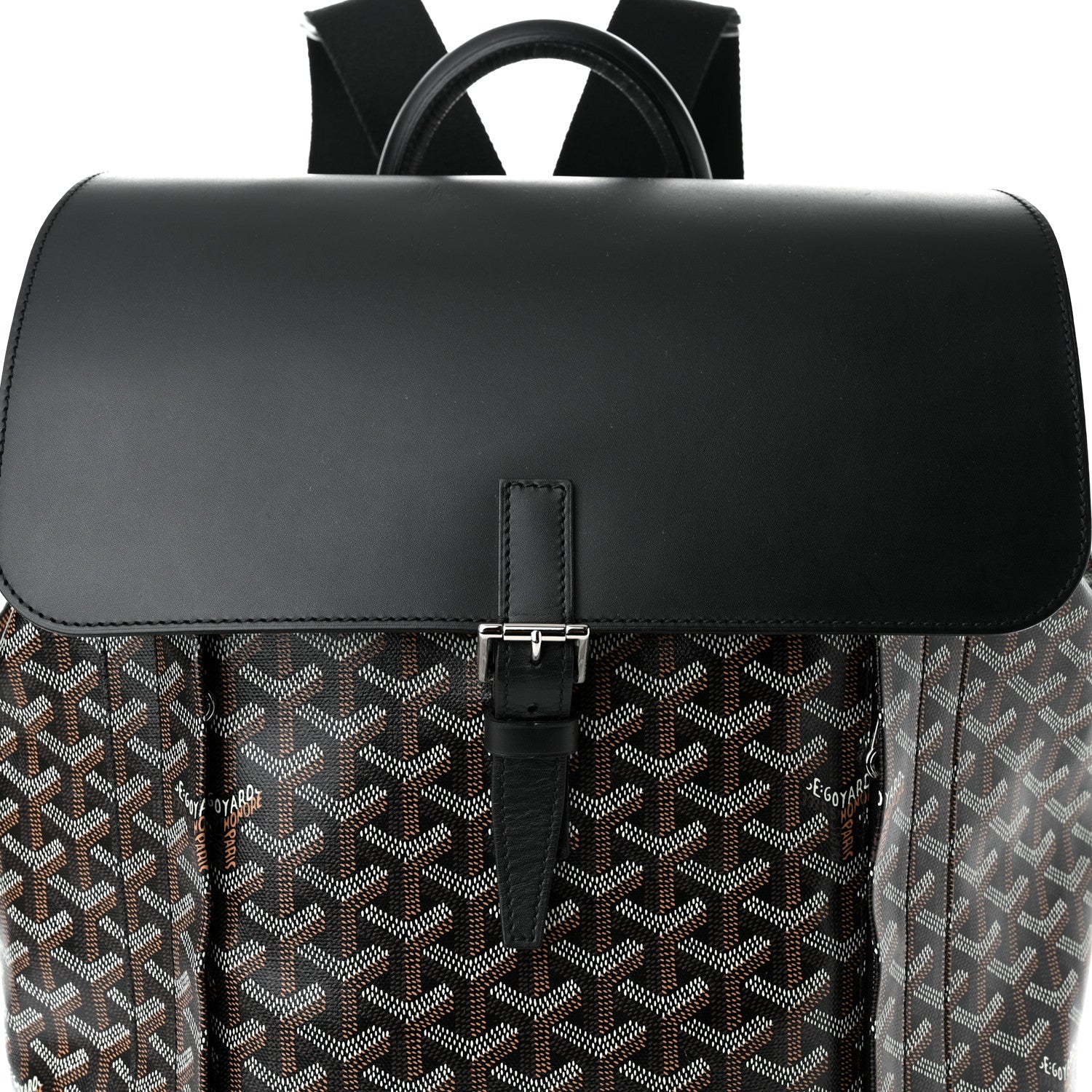 Goyard Goyardine Calfskin Alpin MM Backpack Black 9 of 11
