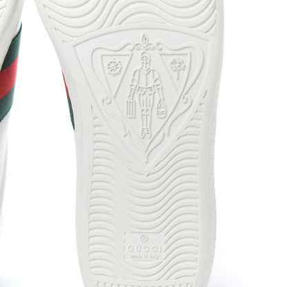 Gucci Calfskin Ayers Kingsnake Embroidered Mens Ace Sneakers 11 Green Red 7 of 9