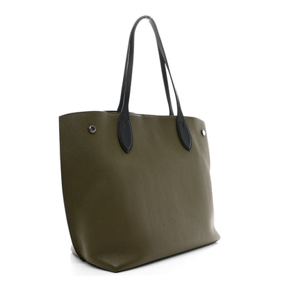 Louis Vuitton Calfskin Lockme Go Tote Green Toffee 3 of 10