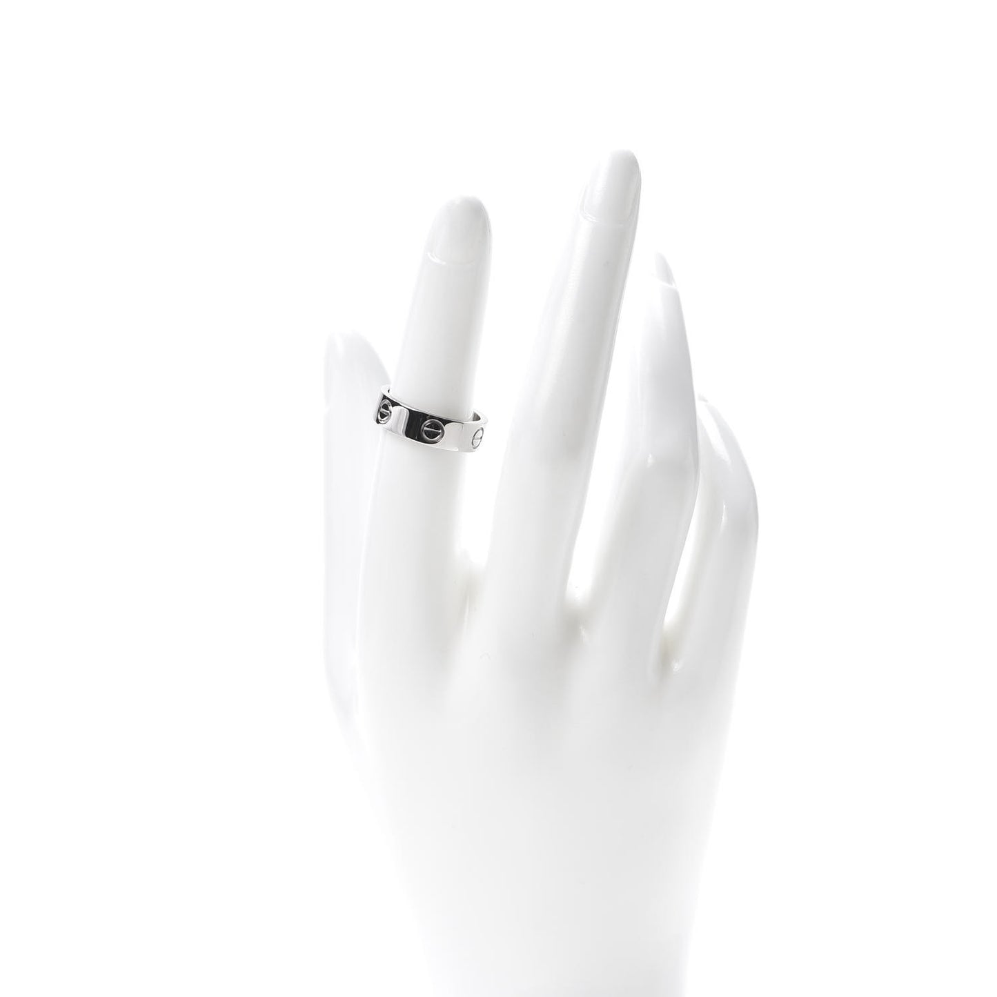 18K White Gold 5.5mm LOVE Ring 52 6
