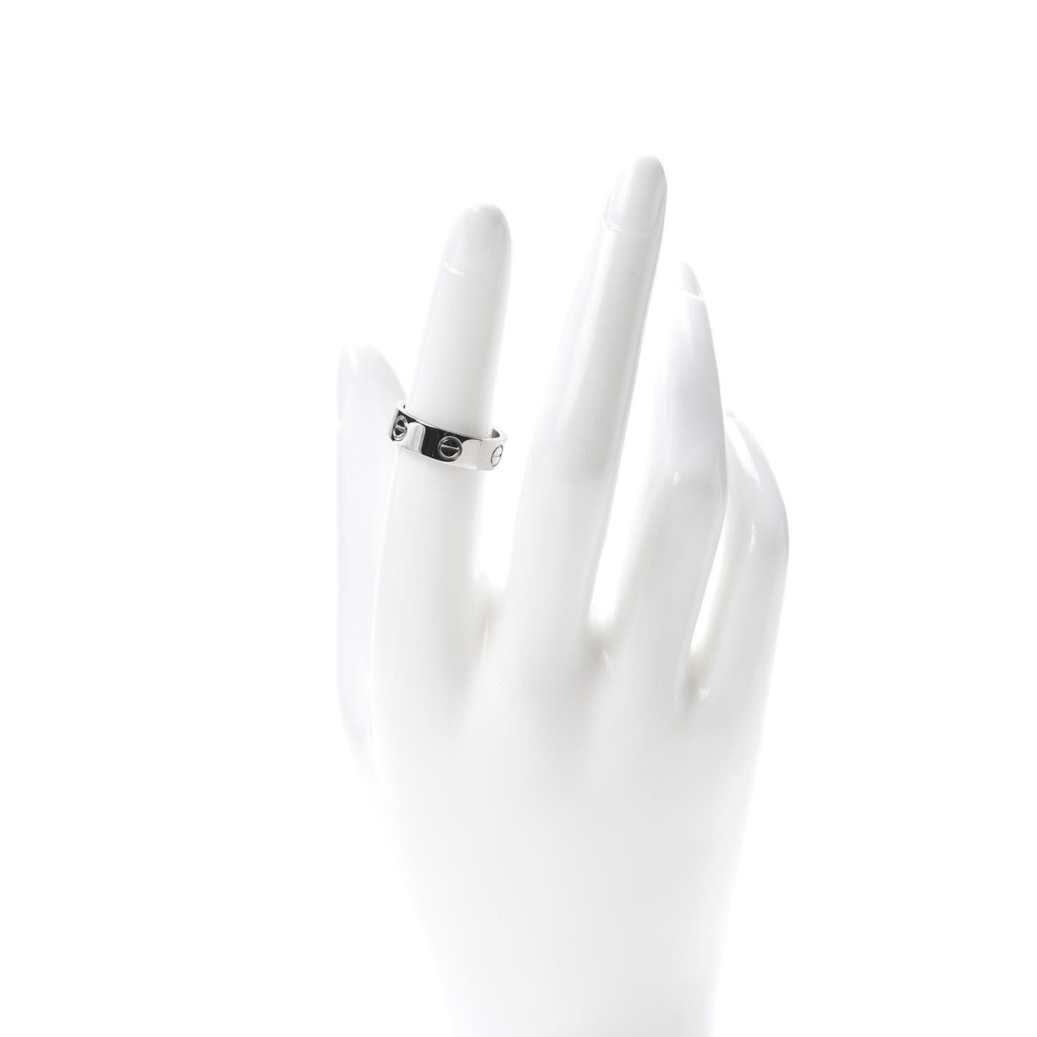 Cartier 18K White Gold 5.5mm LOVE Ring 52 6 2 of 4