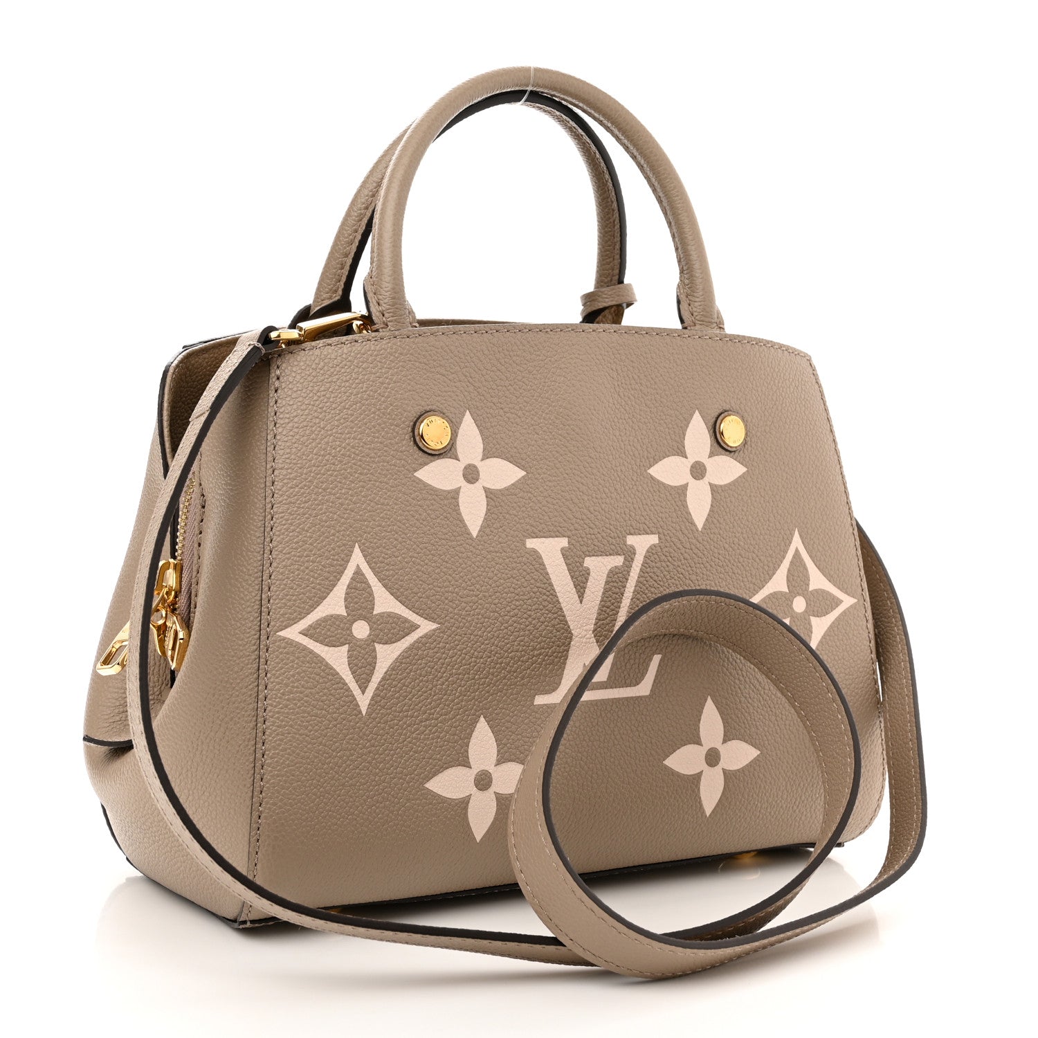 Louis Vuitton Empreinte Monogram Giant Montaigne BB Tourterelle Creme 3 of 10