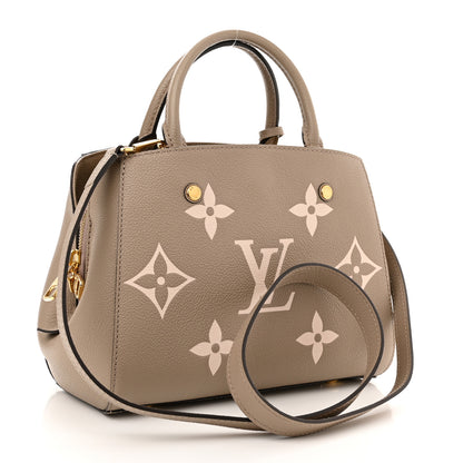 Louis Vuitton Empreinte Monogram Giant Montaigne BB Tourterelle Creme 3 of 10