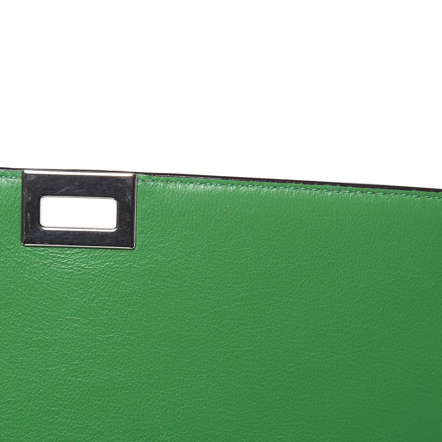 Drummed Calfskin Suede Small Trapeze Mint