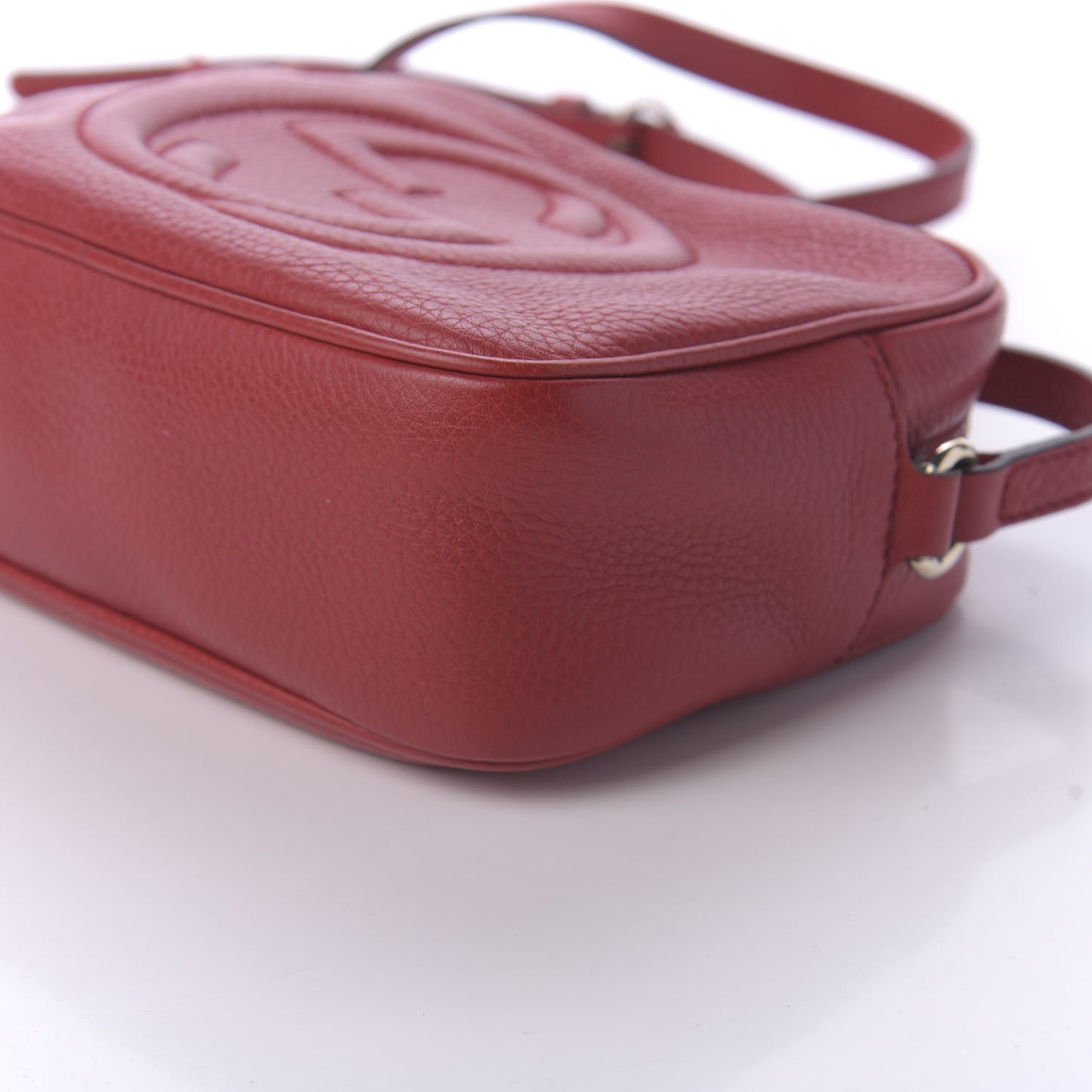 Pebbled Calfskin Small Soho Disco Bag Tabasco Red
