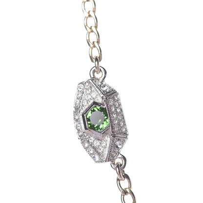 Chanel Crystal Heart Eye CC Pendant Necklace Gold Silver 5 of 8