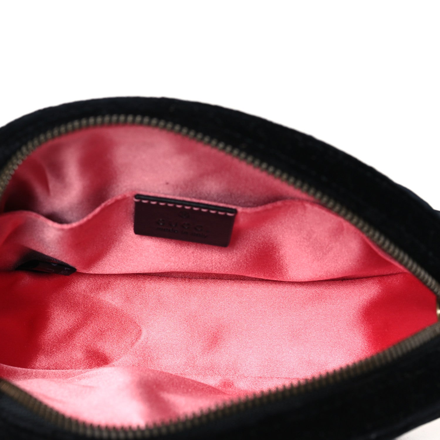 Gucci Velvet Matelasse GG Marmont Belt Bag 85 34 Black 5 of 9