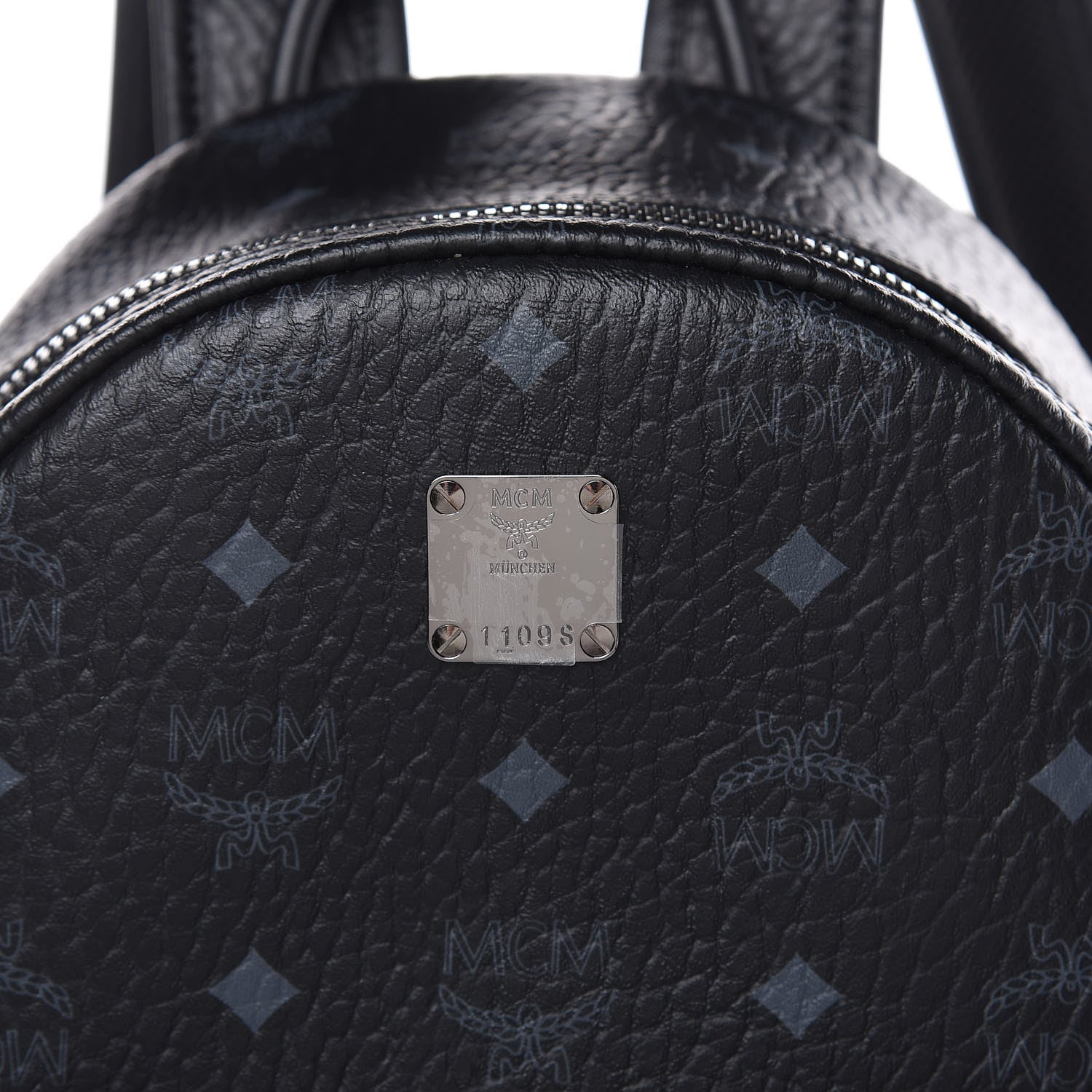 MCM Visetos Small Side Stud Stark Backpack Black 8 of 11