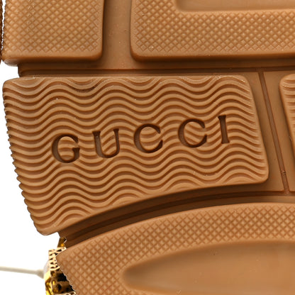 Gucci X SEGA Metallic Calfskin Mesh Removable Crystals Womens Flashtrek Sneakers 38.5 Oro Vecchio 7 of 8