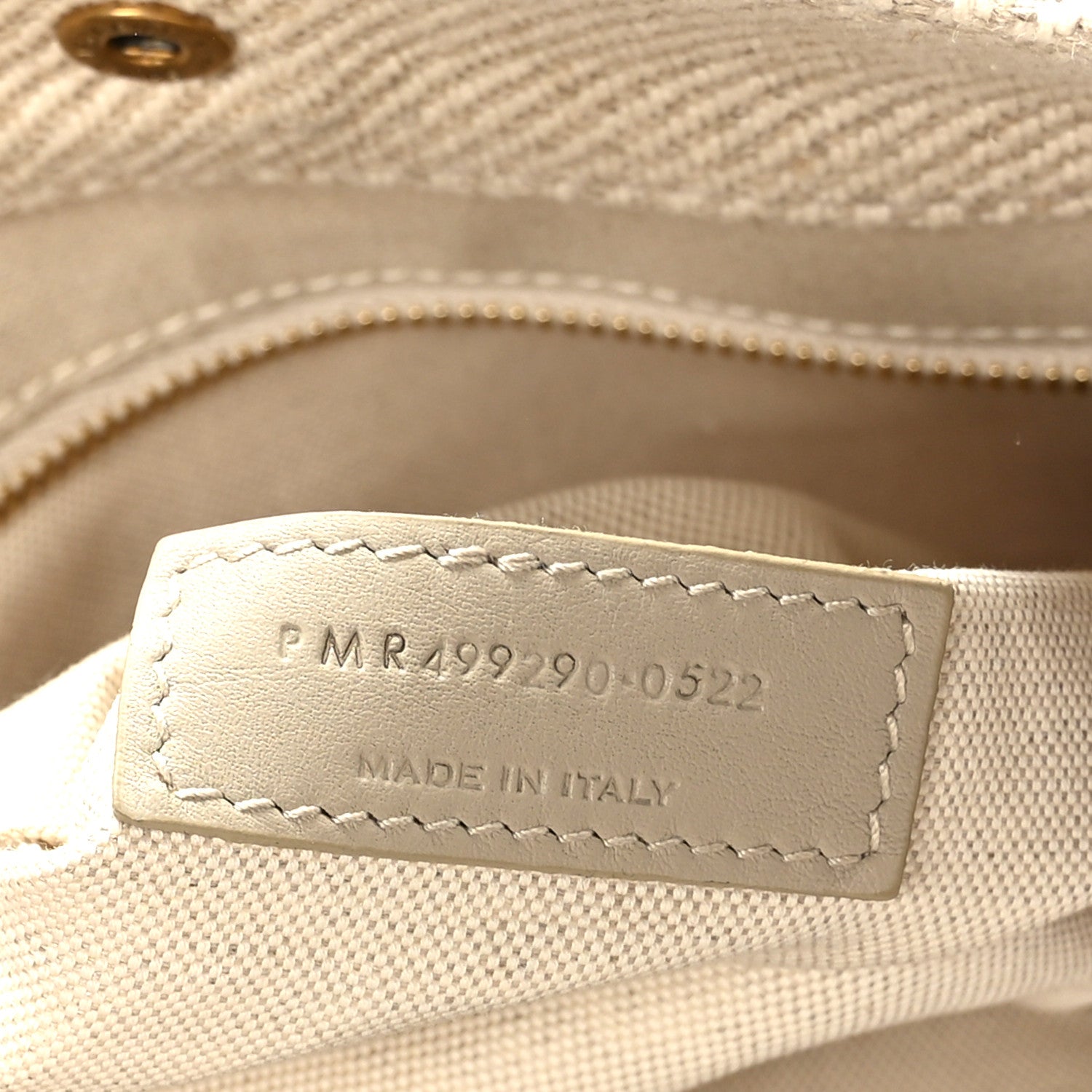 Saint Laurent Linen Calfskin Rive Gauche Tote Beige Sea Salt 7 of 9