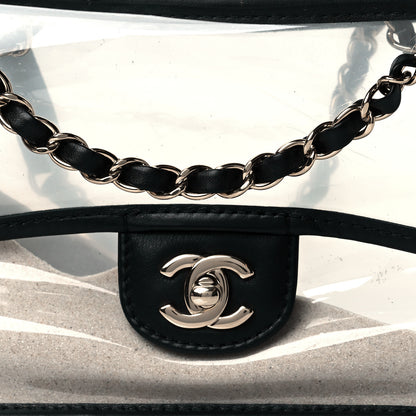 Chanel Lambskin PVC Medium Coco Sand Flap Black 8 of 10