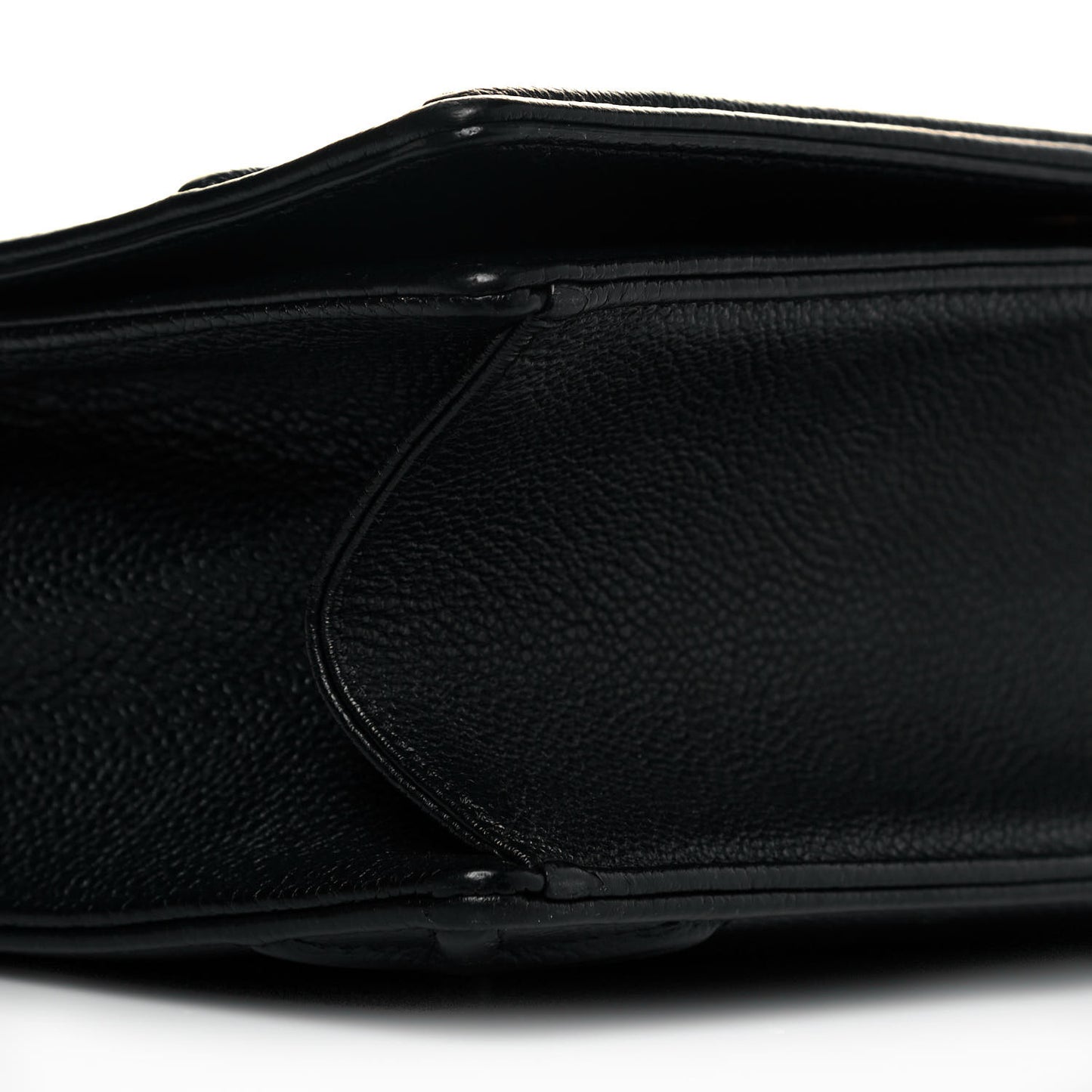 Grained Calfskin Medium Diorama Flap Bag Black