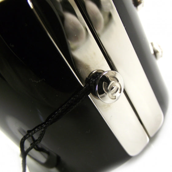 Chanel Black CC Crystal Cuff 5 of 6