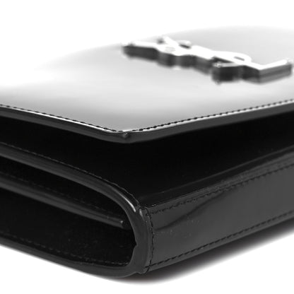 Saint Laurent Patent Calfskin Monogram Kate Wallet On Chain Black 8 of 9