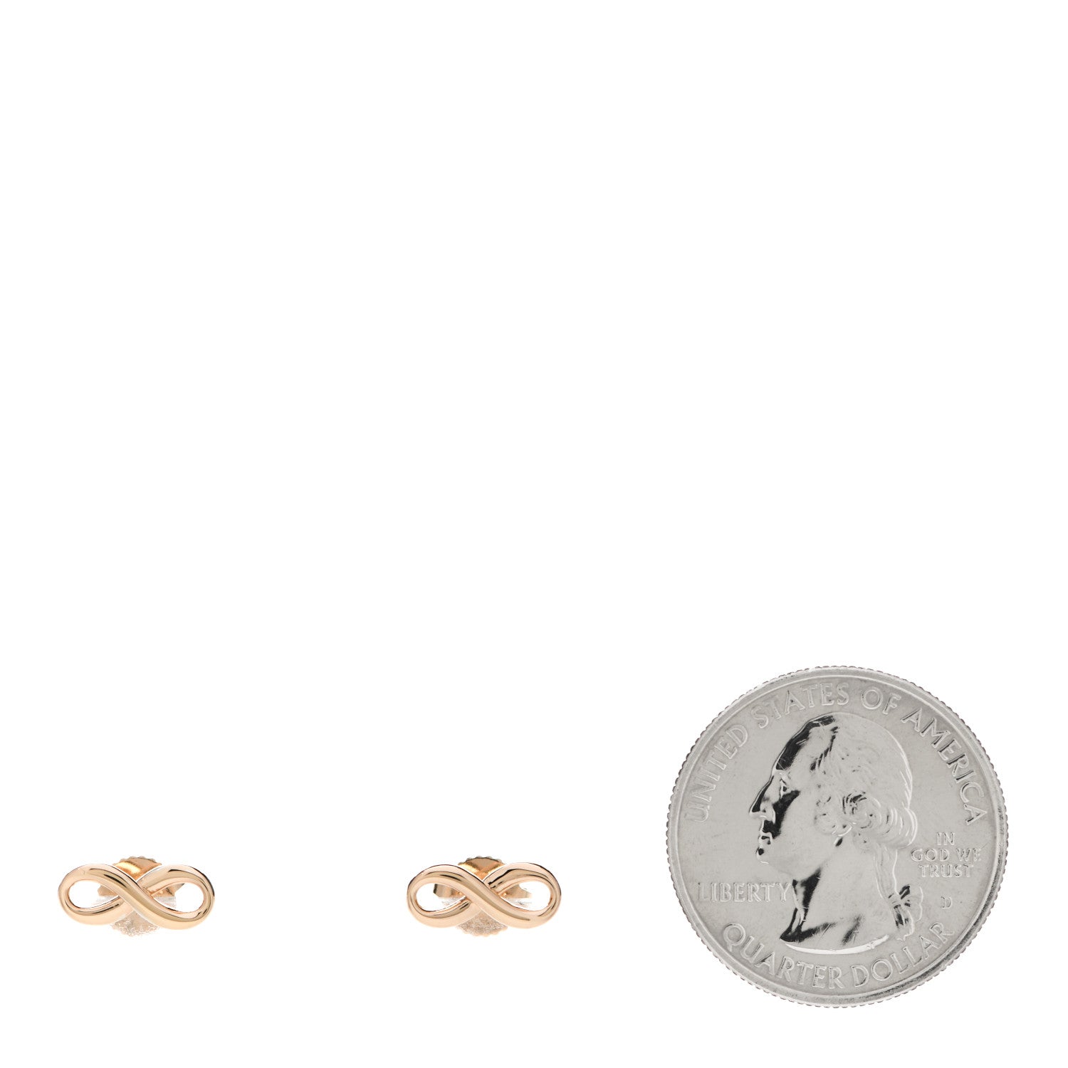 Tiffany 18K Rose Gold Infinity Earrings 2 of 5