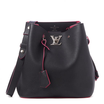 Louis Vuitton Calfskin Lockme Bucket Black 1 of 9