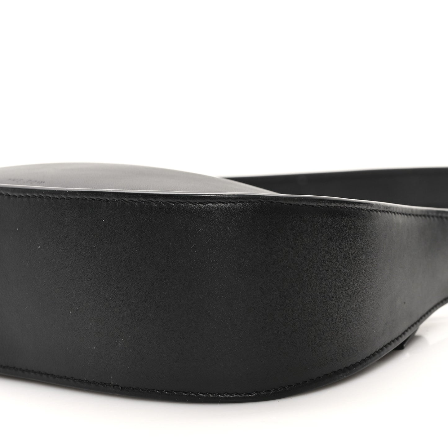 Smooth Calfskin Half Moon Shoulder Bag Black