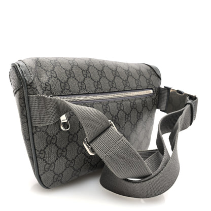 Gucci GG Supreme Monogram Textured Dollar Calfskin Ophidia Belt Bag Grey Black Graphite Grey 3 of 10