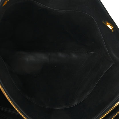 Chanel Calfskin Stitched XL Weekender Black 5 of 13