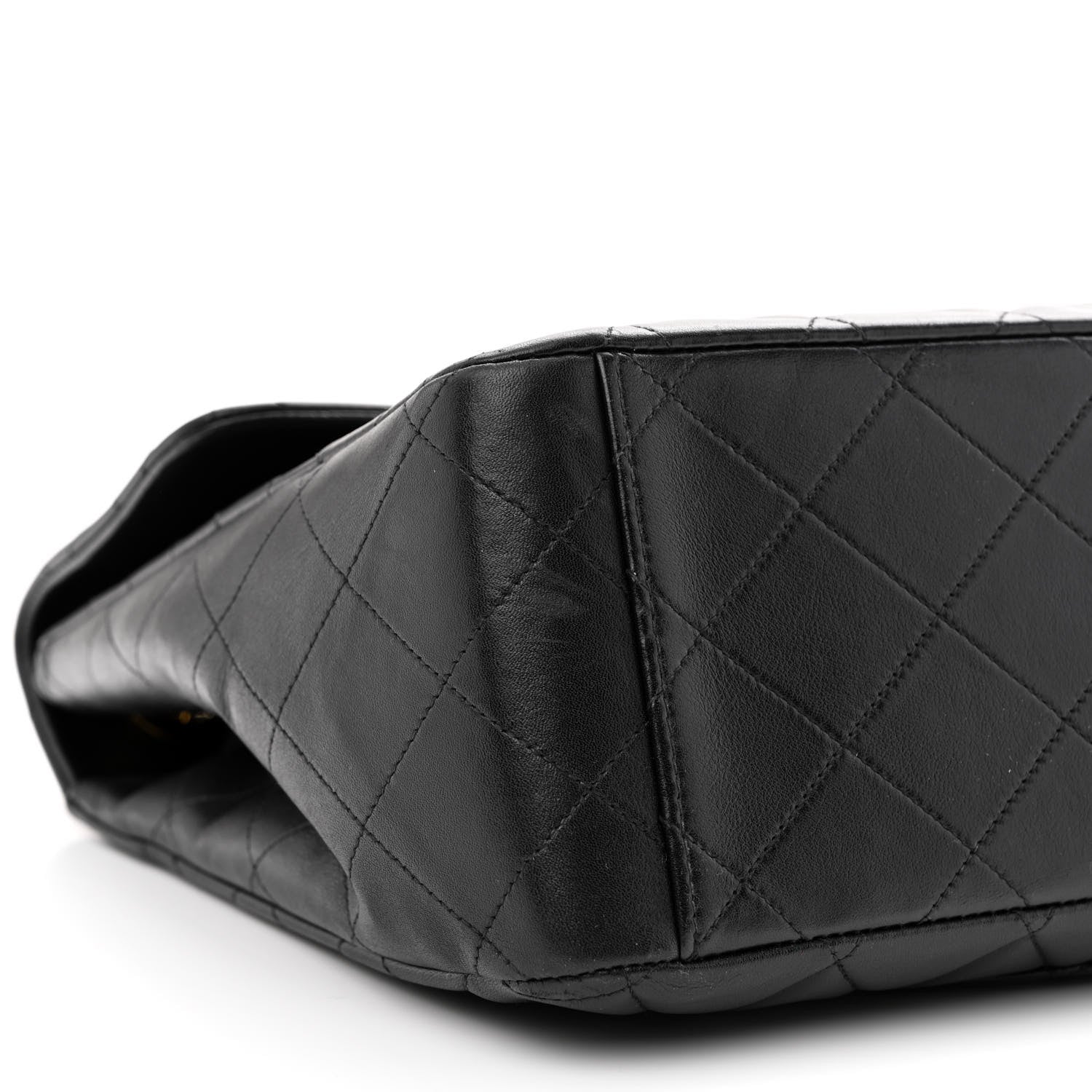 Chanel Lambskin Quilted XL Jumbo Single Flap Black 10 of 12