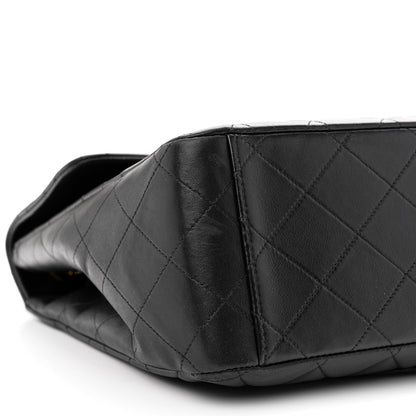 Chanel Lambskin Quilted XL Jumbo Single Flap Black 10 of 12