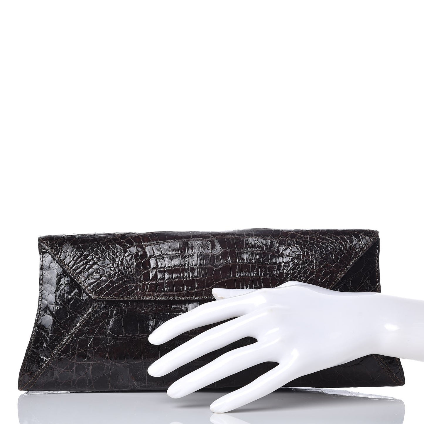 Crocodile Clutch Brown