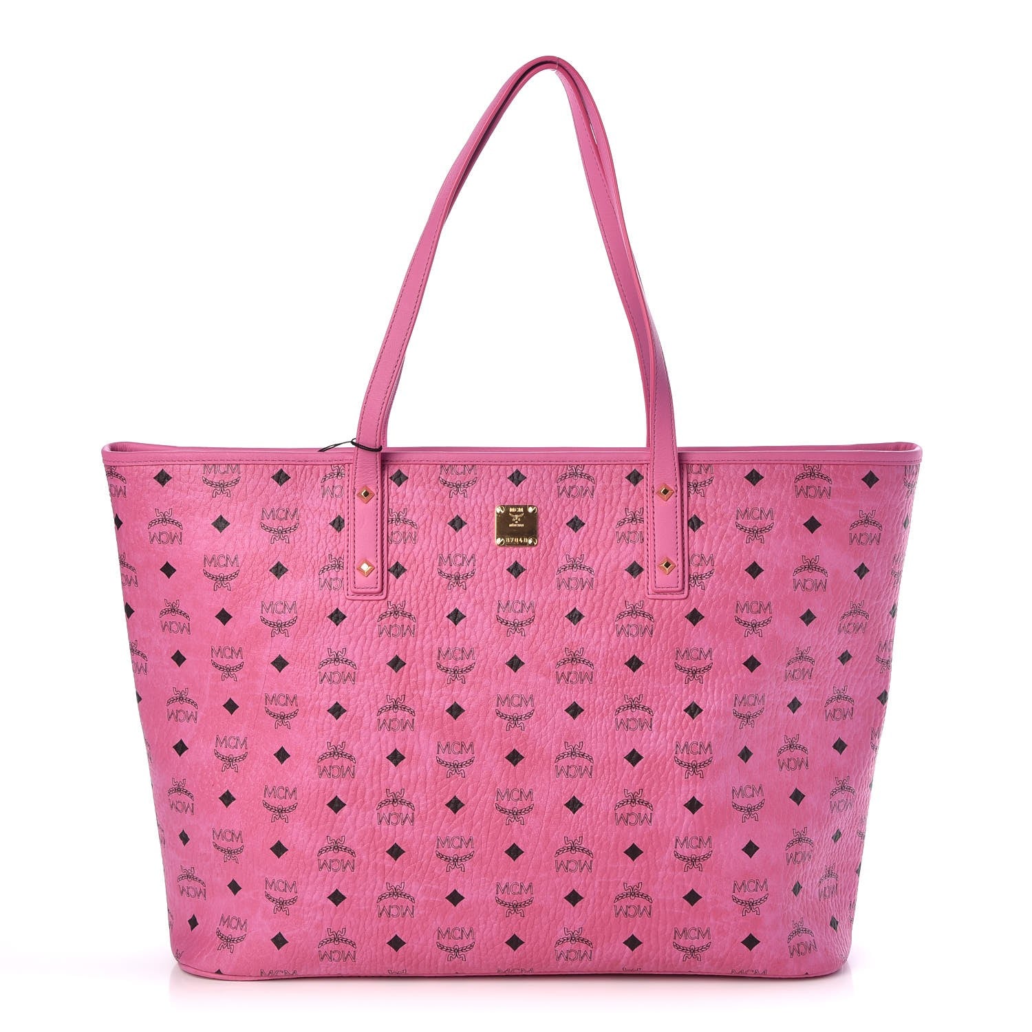 MCM Visetos Large Anya Shopper Tote Pink 1 of 7