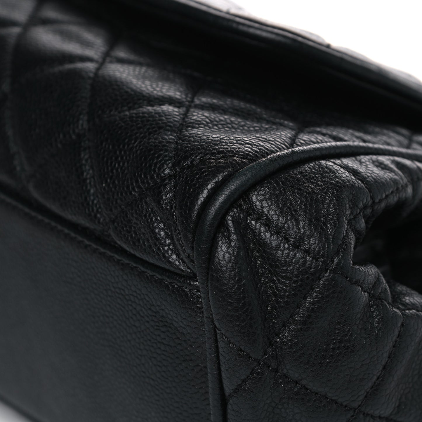 Caviar Quilted Timeless Accordion Flap Black