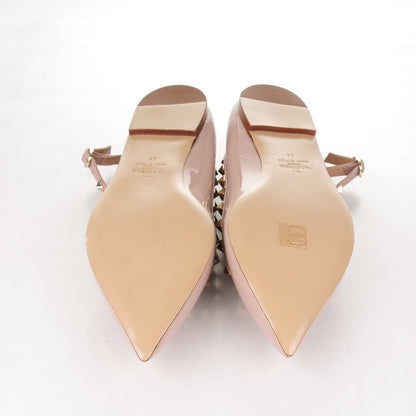 Valentino Garavani Patent Rockstud Cage Ballerina Flats 41 Poudre 5 of 6