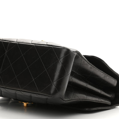 Chanel Lambskin Quilted Jumbo Double Sided Flap Black 11 of 12