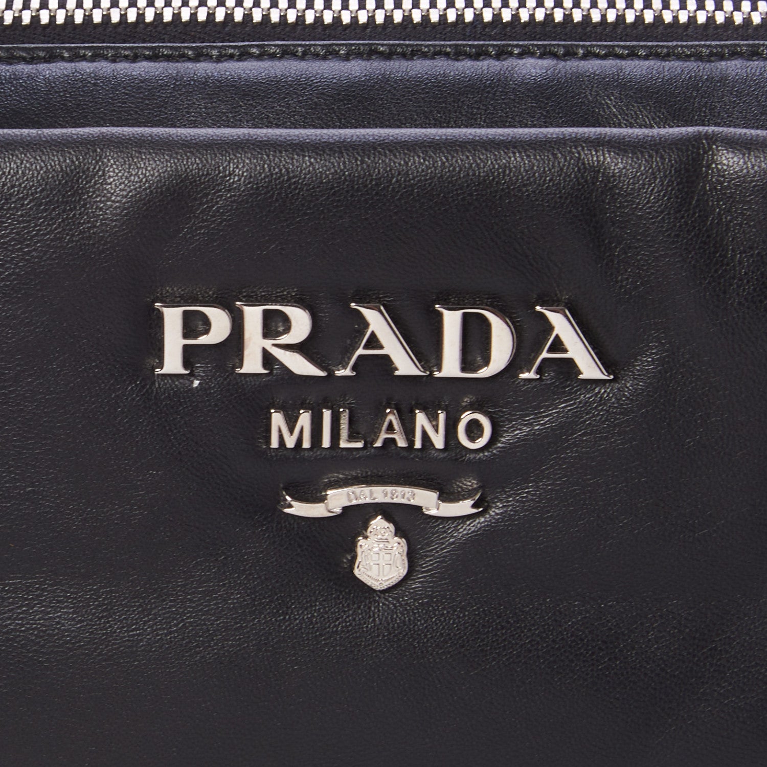 Prada Tessuto Nylon Nappa Tote Navy Black 7 of 8