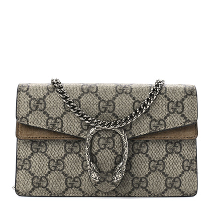 Gucci GG Supreme Monogram Super Mini Dionysus Shoulder Bag Taupe 1 of 10