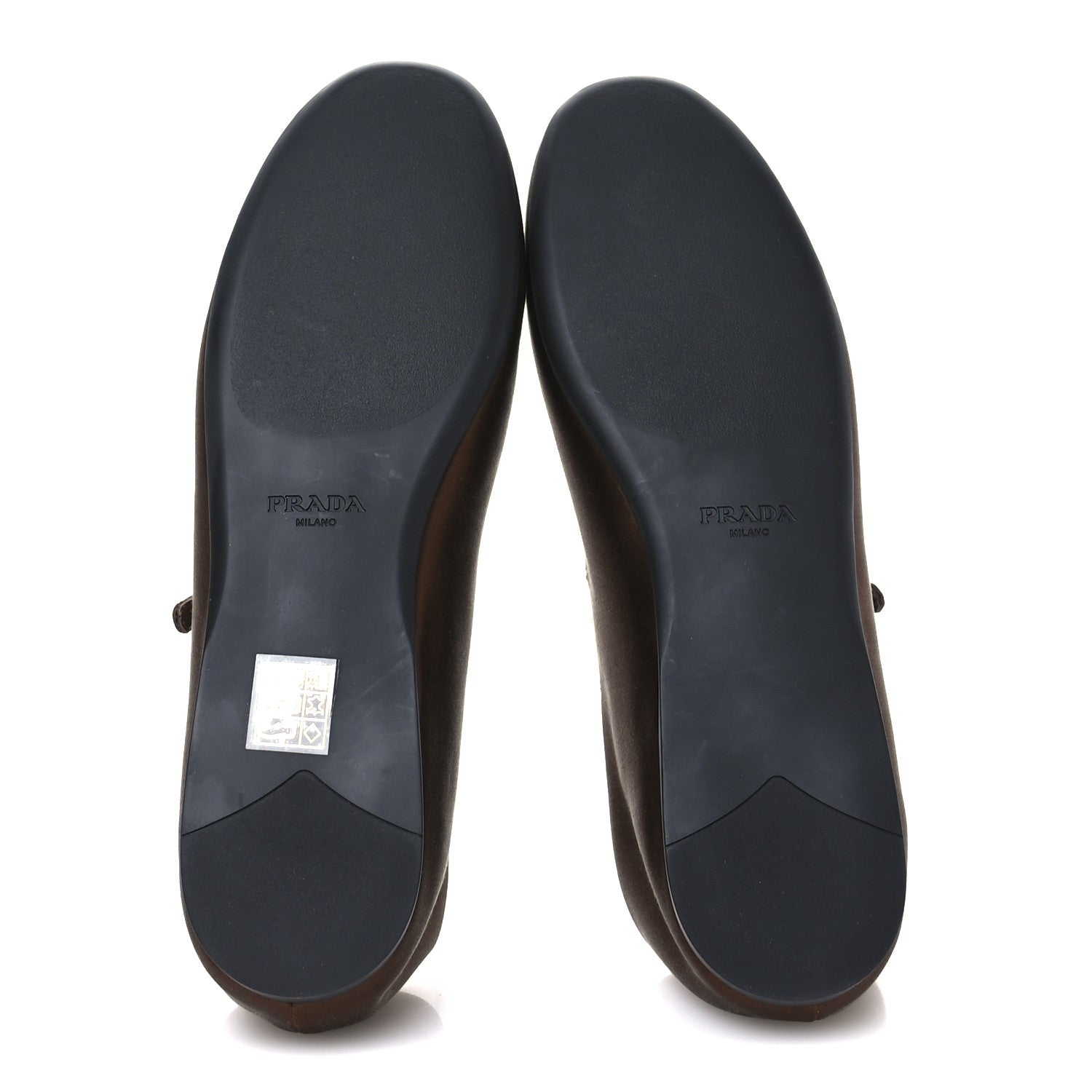 Prada Satin Triangle Ballerina Flats 40 Tabacco 6 of 10