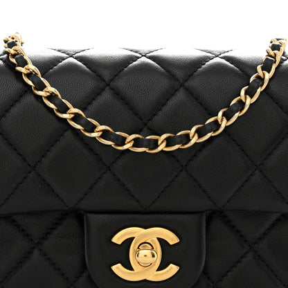 Chanel Lambskin Quilted Mini Rectangular Pearl Crush Flap Black 8 of 11