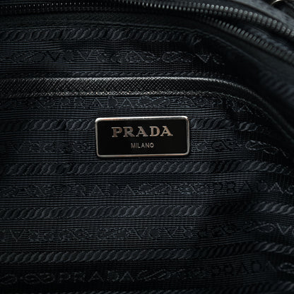 Prada Tessuto Nylon Saffiano Medium Backpack Black 6 of 9