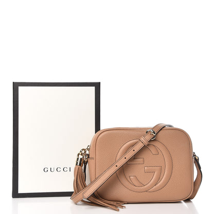Gucci Pebbled Calfskin Small Soho Disco Bag Camelia 10 of 10