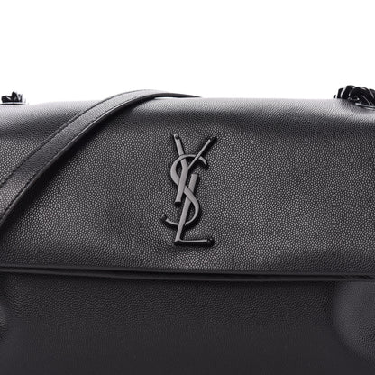 Saint Laurent Grain De Poudre Medium West Hollywood Monogram Fold-Over Black 10 of 10