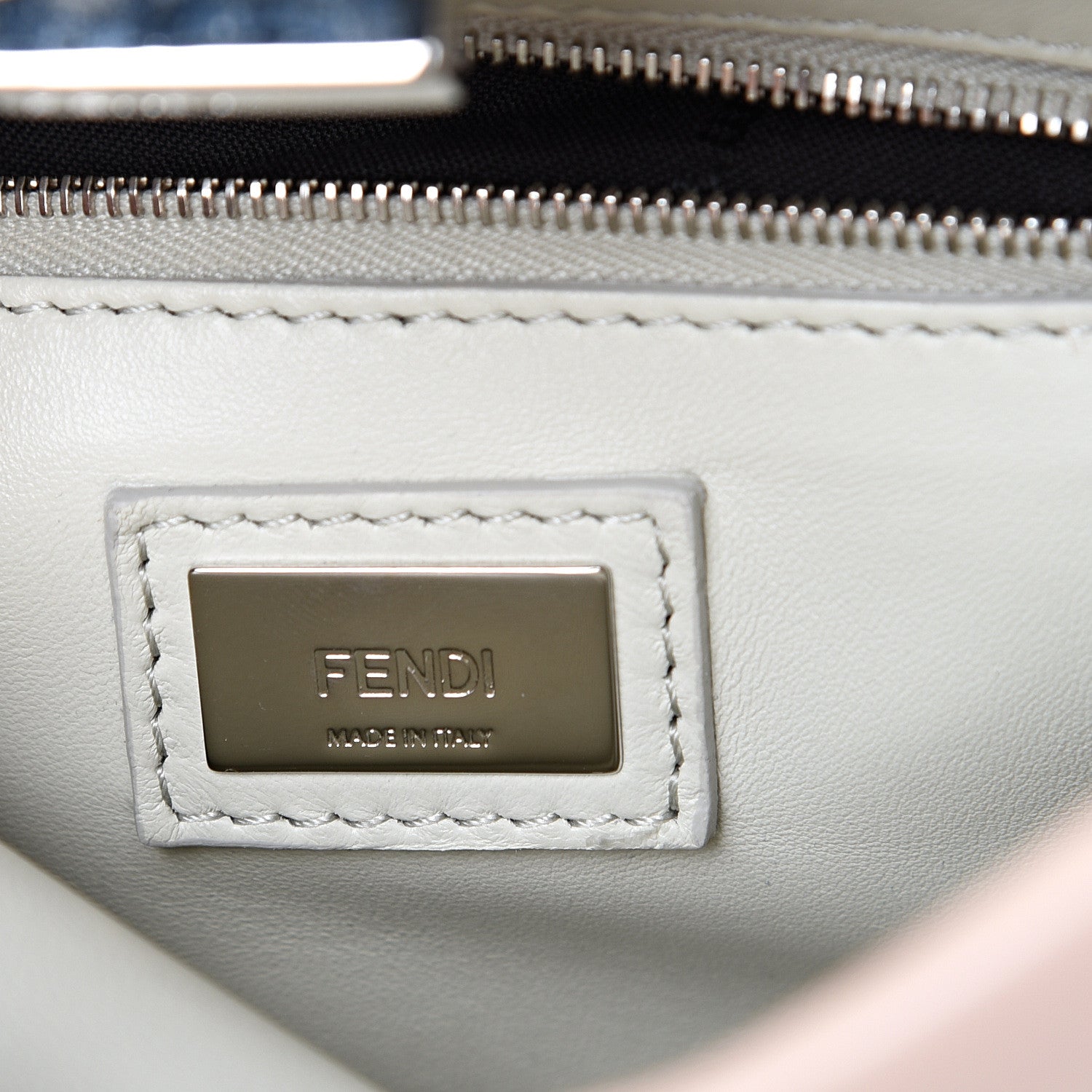 Fendi Nappa Colorblock Mini Peekaboo Iconic Satchel Soap Amazzonia Opal 7 of 11