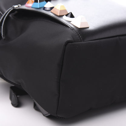 Fendi Vitello Nylon Studded Backpack Black 7 of 9