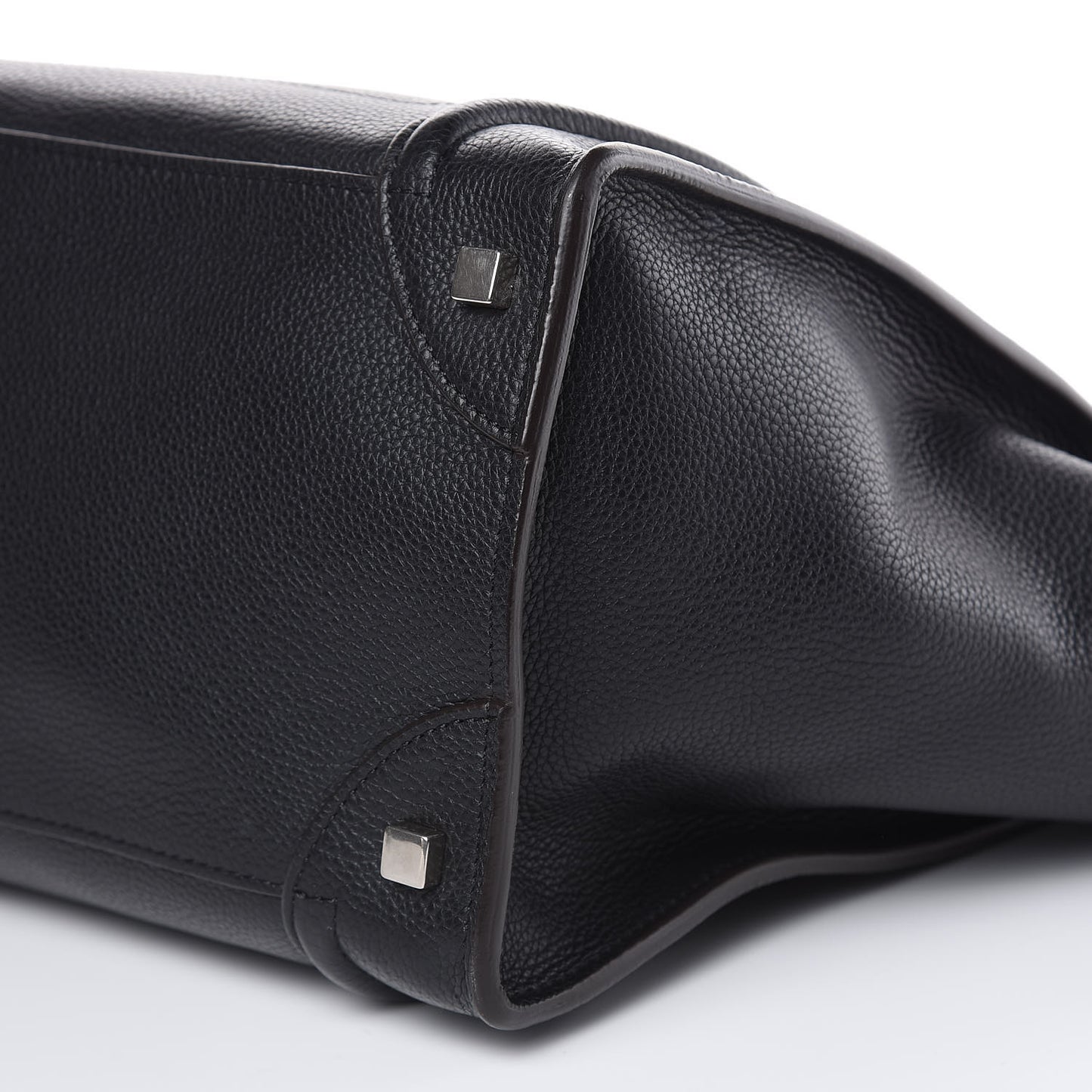 Drummed Calfskin Mini Luggage Black