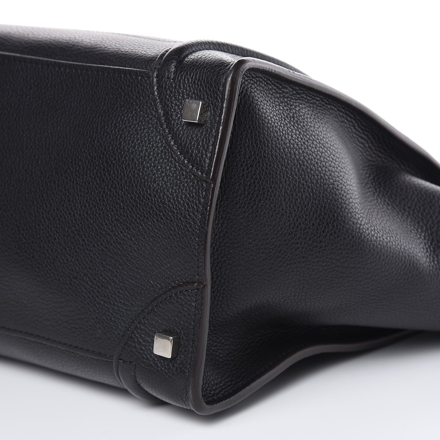 Celine Drummed Calfskin Mini Luggage Black 9 of 11