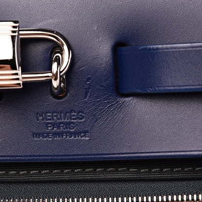 Hermes Vache Hunter Toile Herbag Zip 31 PM Vert Cypress Bleu Saphir 8 of 14