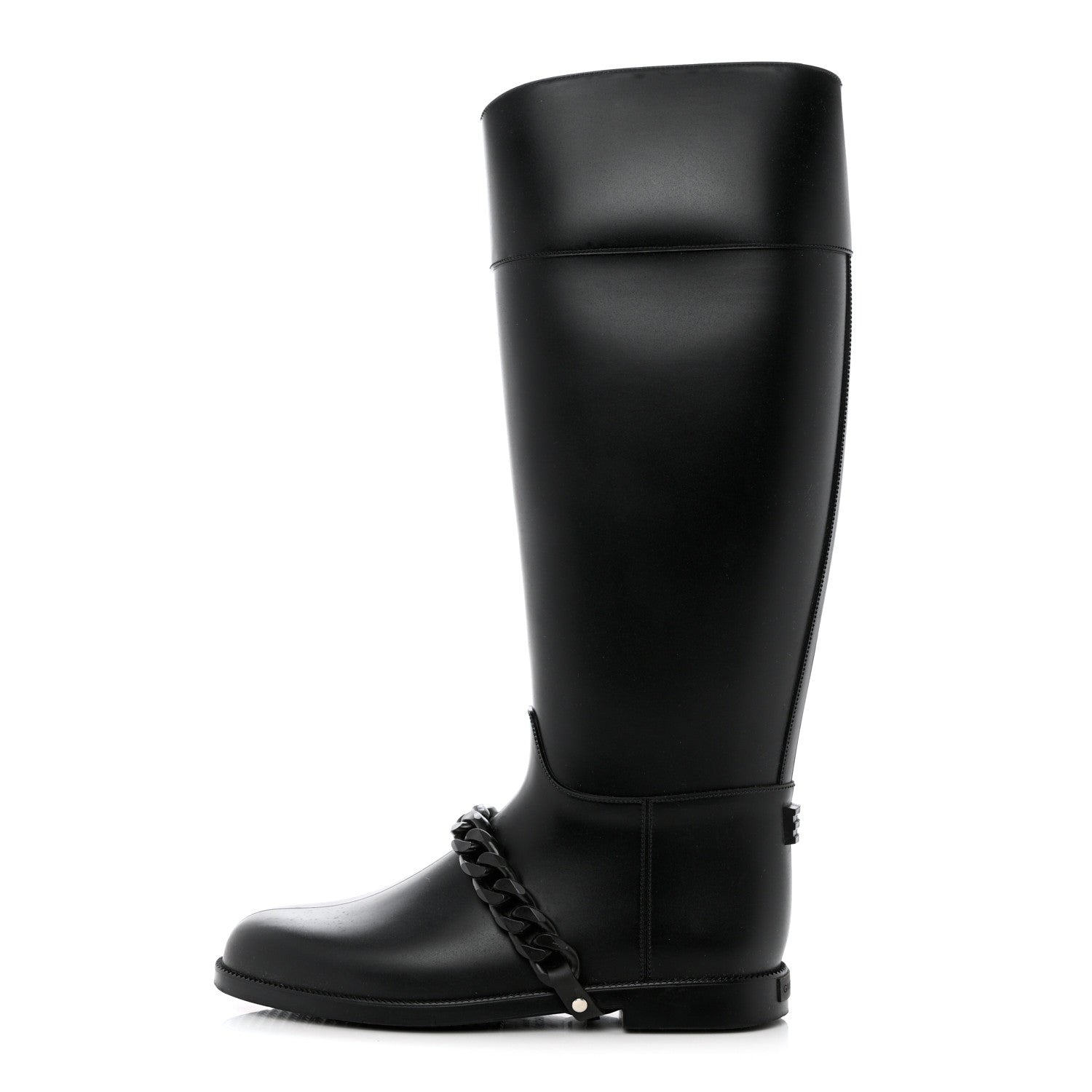 Givenchy PVC Chain Strap Rain Boots 40 Black 1 of 11