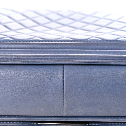 Chanel Lambskin Quilted Large Boy Flap Light Blue 17 of 29