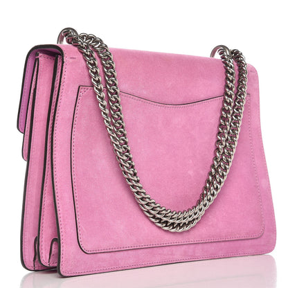 Gucci Suede Cudu Embroidered Medium Dionysus Shoulder Bag Candy Mousse Multicolor 3 of 10
