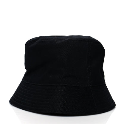 Prada Drill Nylon Metal Triangle Logo Mens Bucket Hat M Black 4 of 11