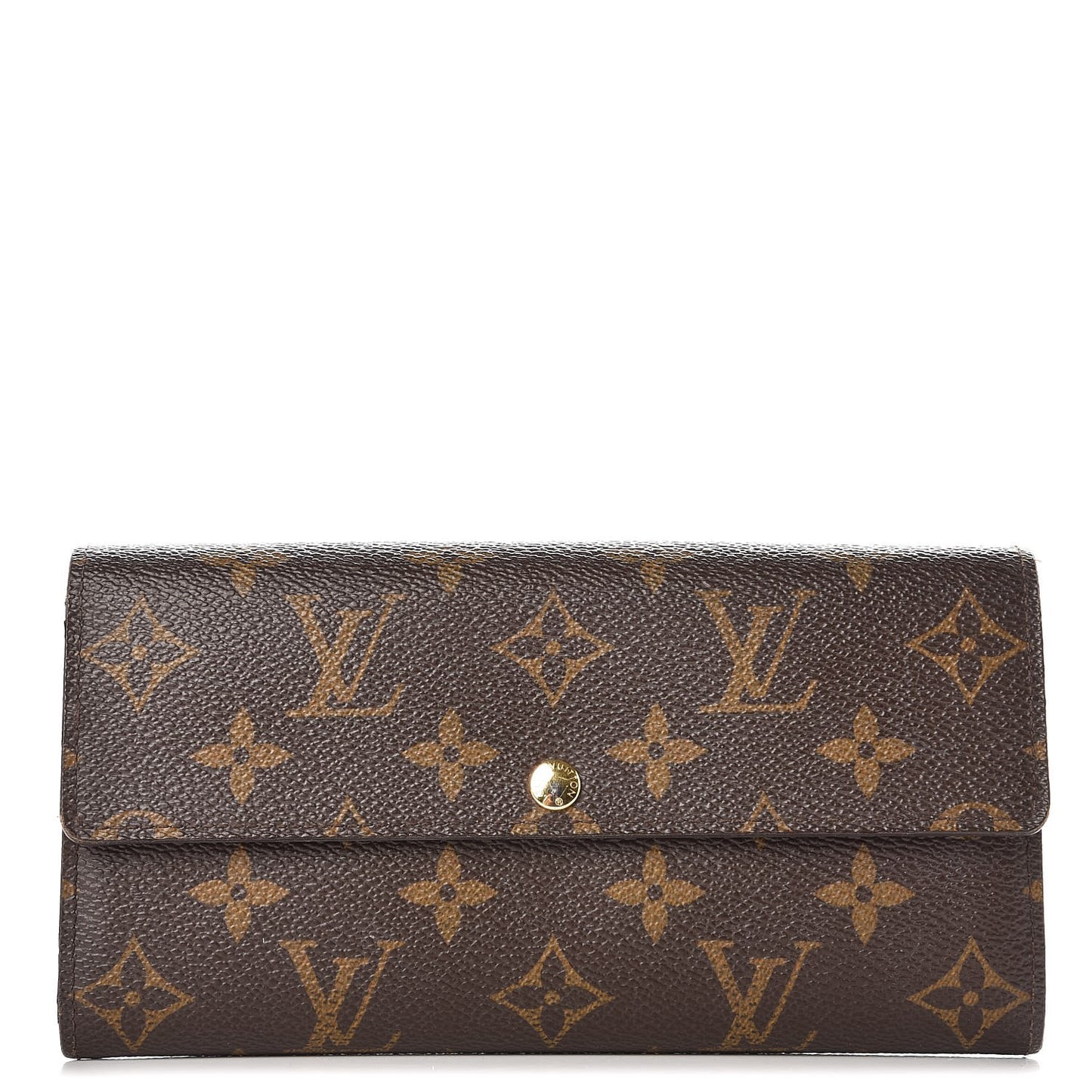Monogram Leopard Sarah Wallet Blanc Corail